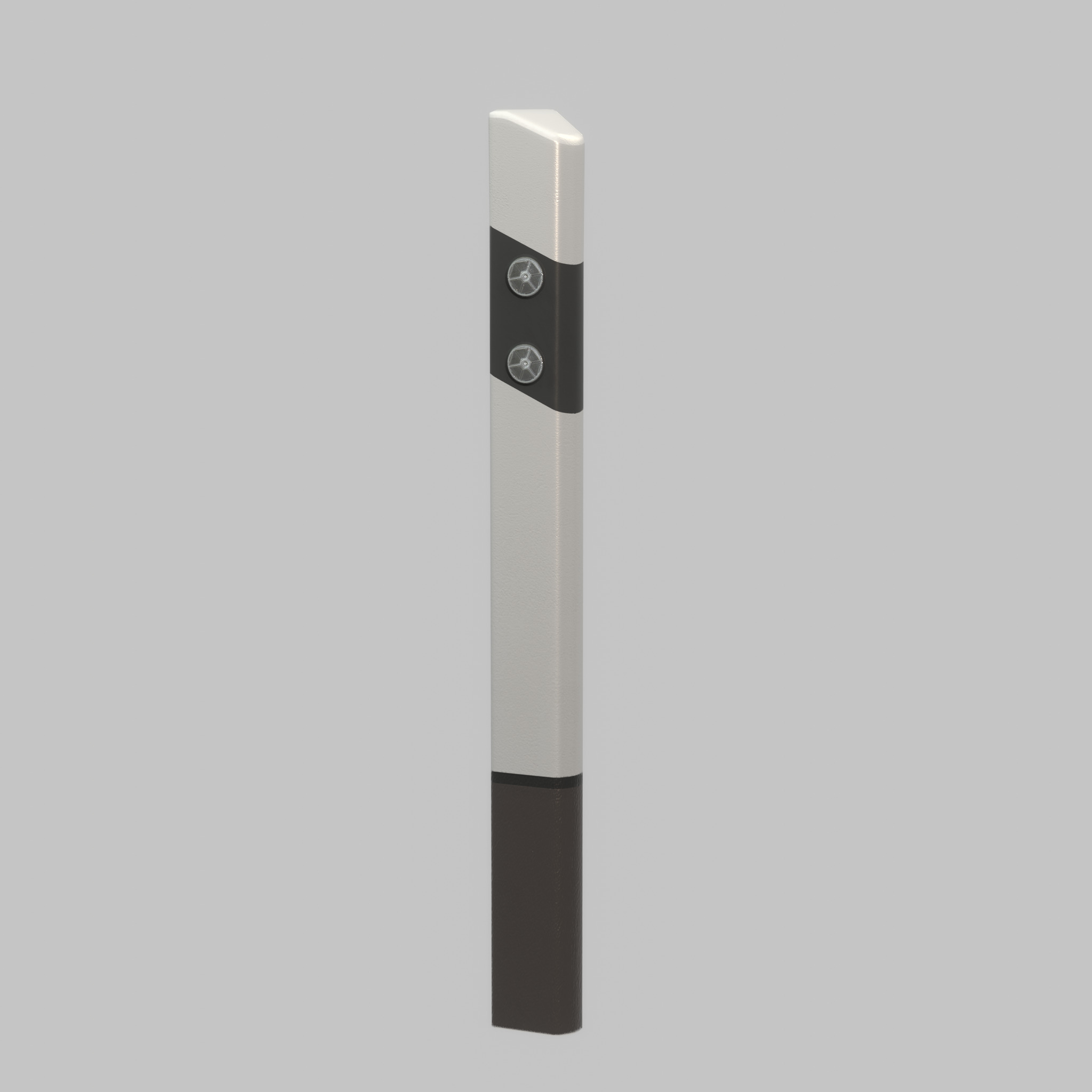Delineator posts with white reflectors L Low-poly 3D model_42