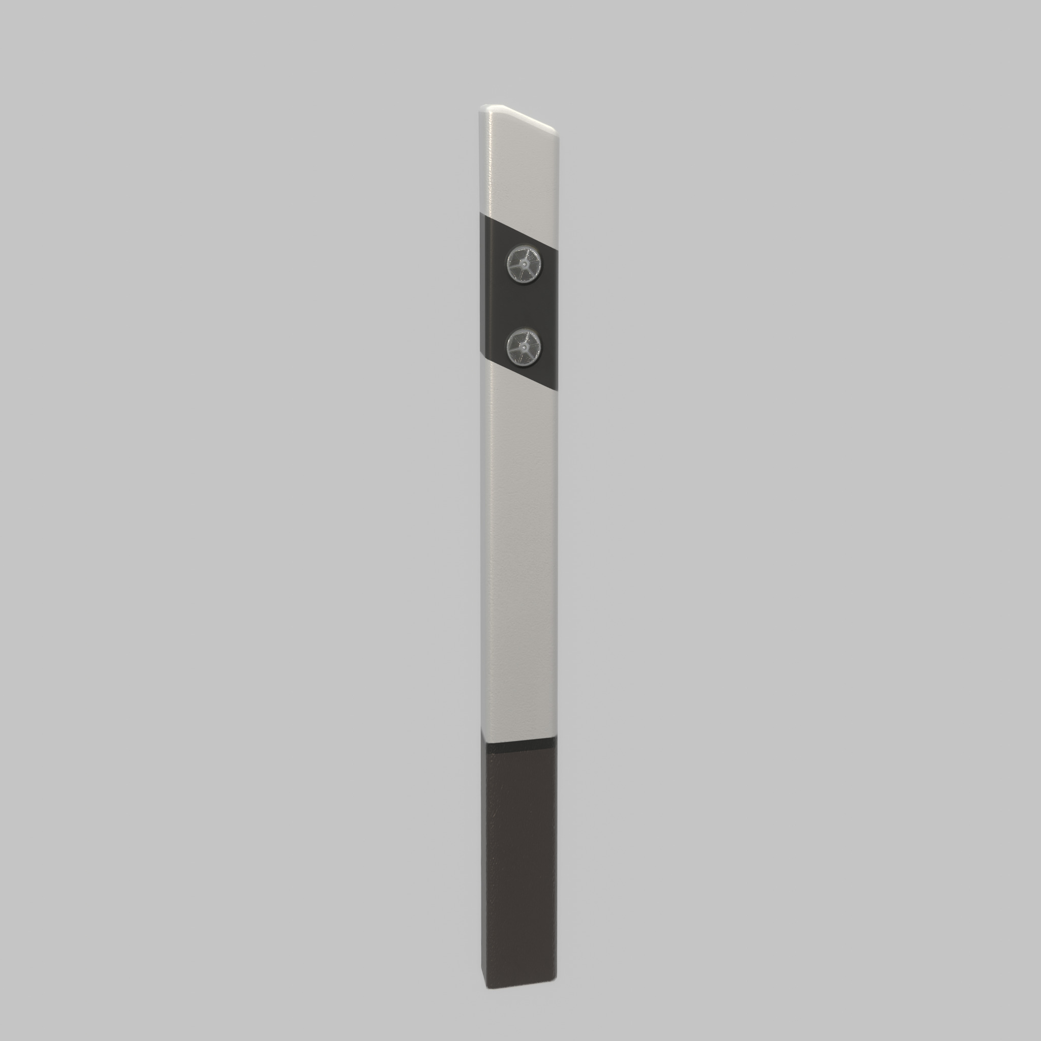 Delineator posts with white reflectors L Low-poly 3D model_36