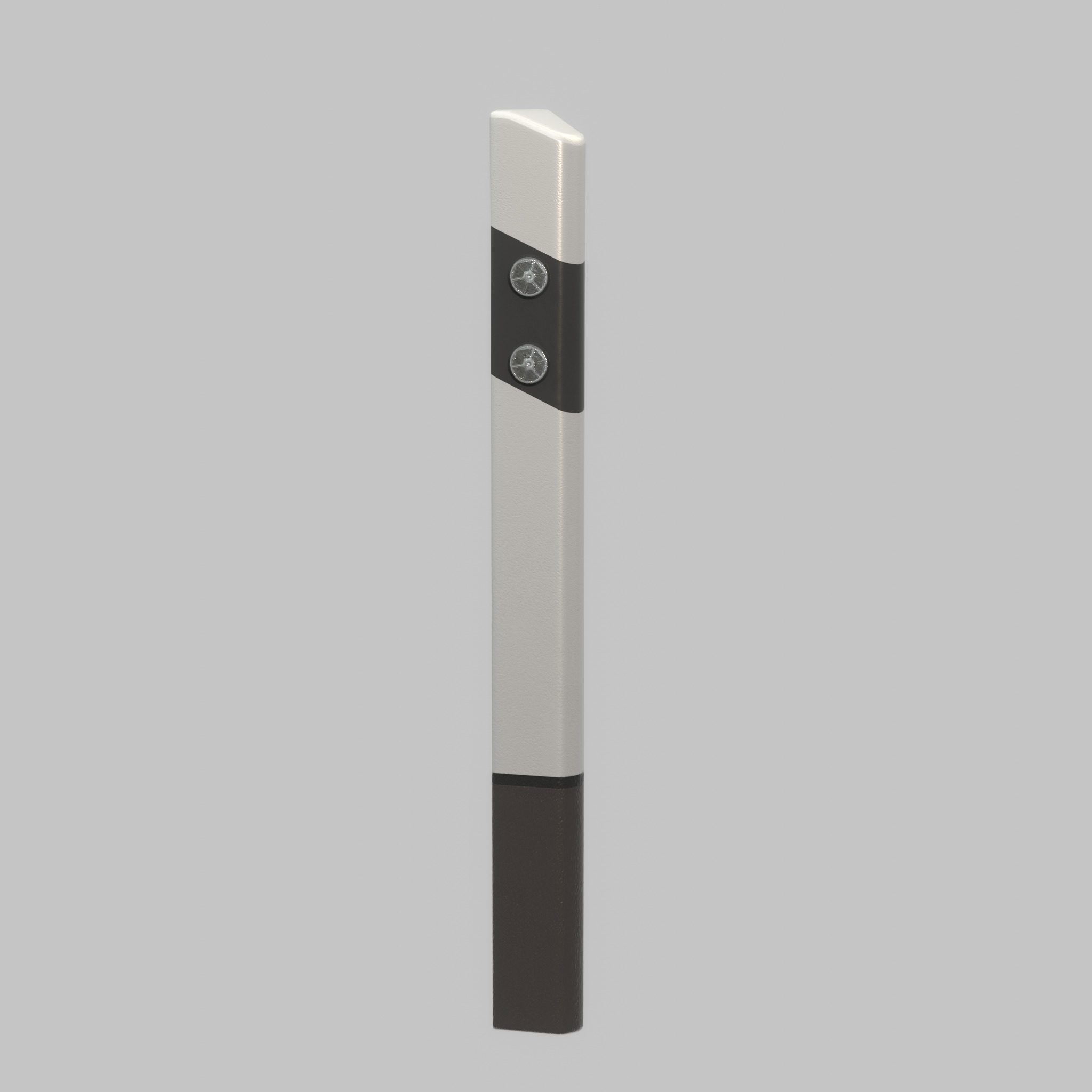 Delineator posts with white reflectors L Low-poly 3D model_41