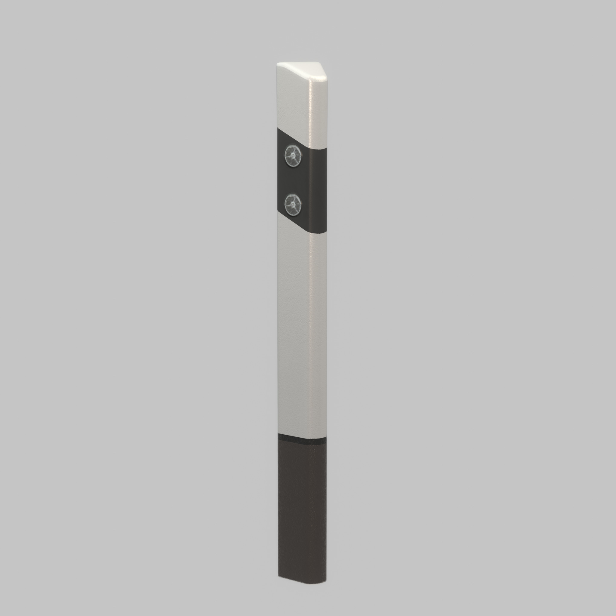 Delineator posts with white reflectors L Low-poly 3D model_45