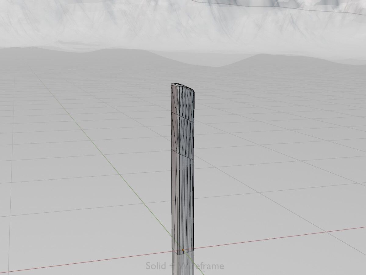 Delineator posts with white reflectors L Low-poly 3D model_12