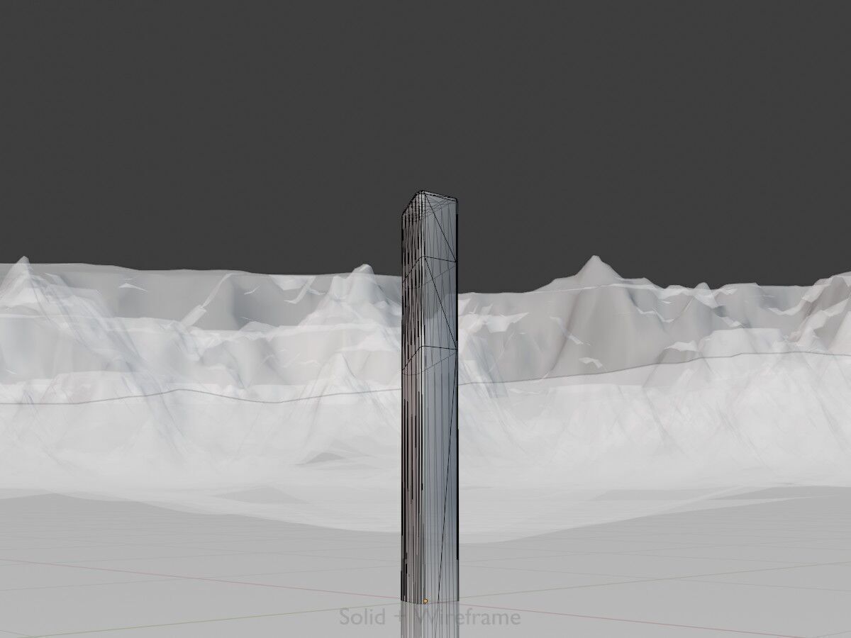 Delineator posts with white reflectors L Low-poly 3D model_11