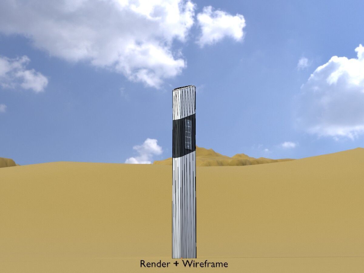 Delineator posts with white reflectors L Low-poly 3D model_6