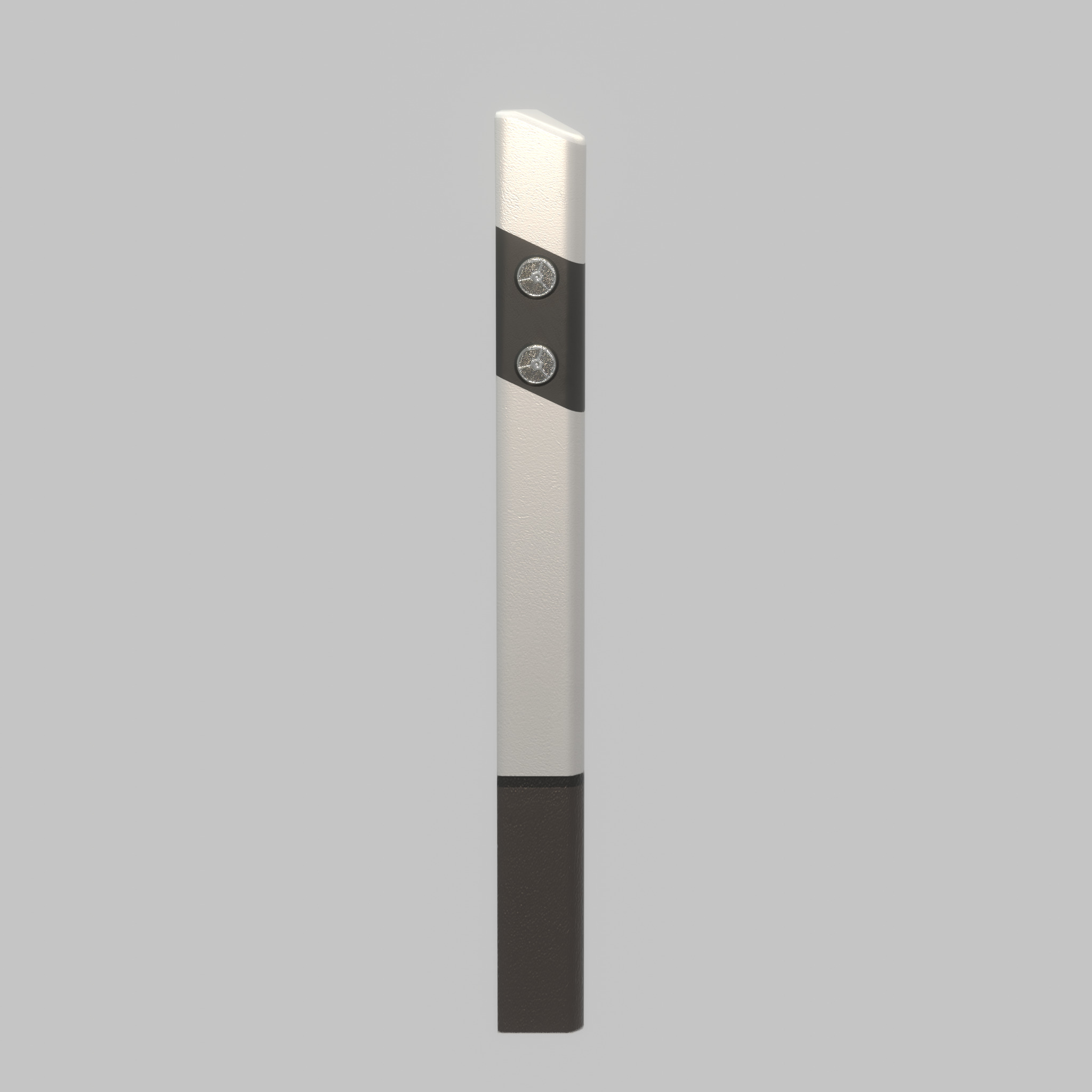 Delineator posts with white reflectors L Low-poly 3D model_39