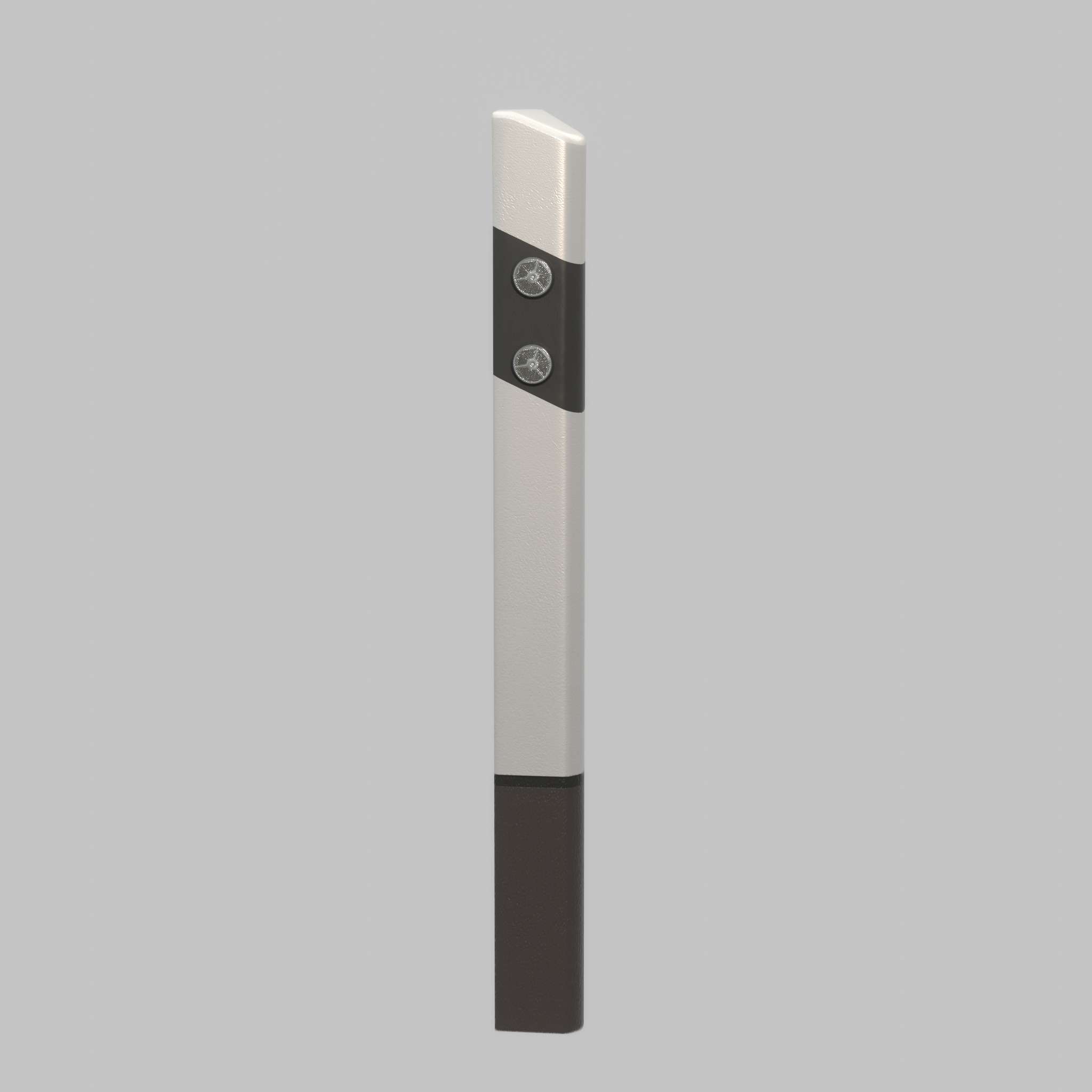 Delineator posts with white reflectors L Low-poly 3D model_40