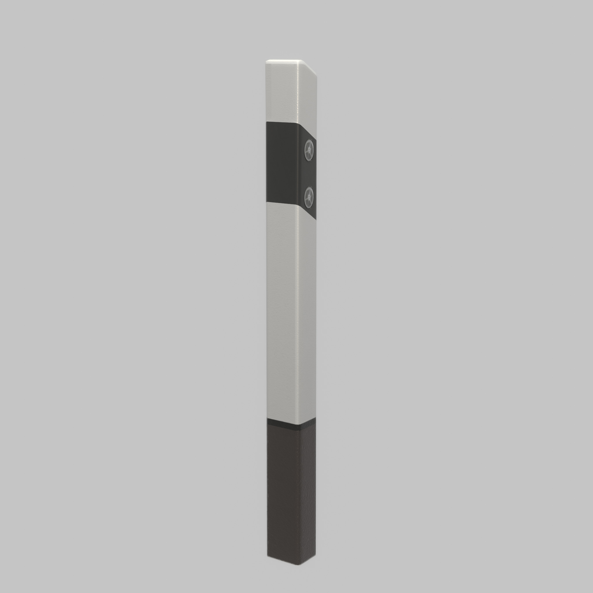 Delineator posts with white reflectors L Low-poly 3D model_30