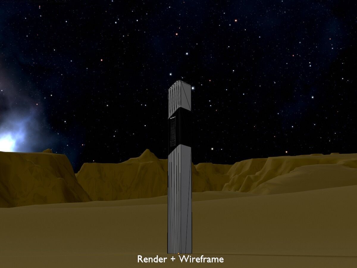 Delineator posts with white reflectors L Low-poly 3D model_7