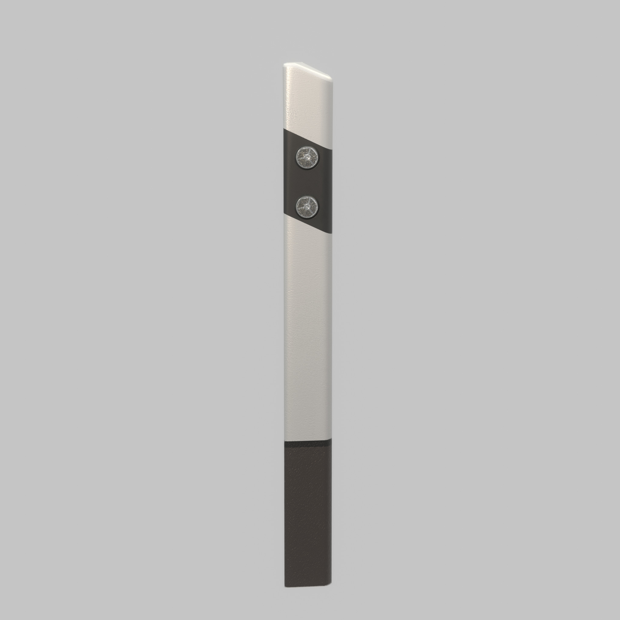 Delineator posts with white reflectors L Low-poly 3D model_38