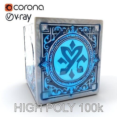 Mystical Artifact Cube Model Pack Low-poly 3D model