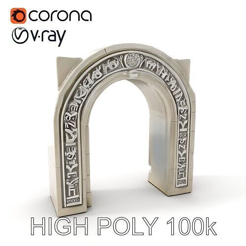 Ancient Stone Archway Model Pack for Game and Visual Production Low-poly 3D model