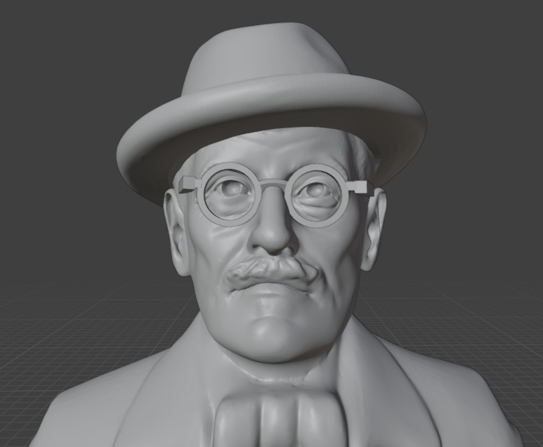 James Joyce 3D print model_18