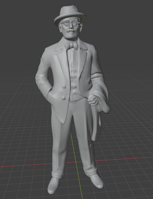 James Joyce 3D print model_3