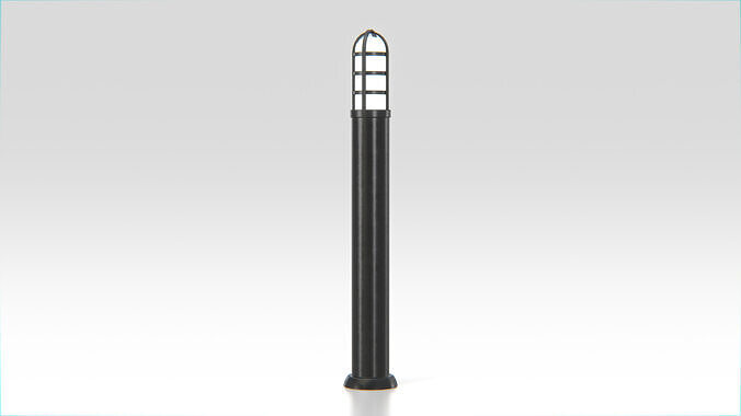 Modern Outdoor Bollard Light Low-poly 3D model