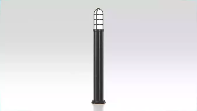 Modern Outdoor Bollard Light Low-poly 3D model