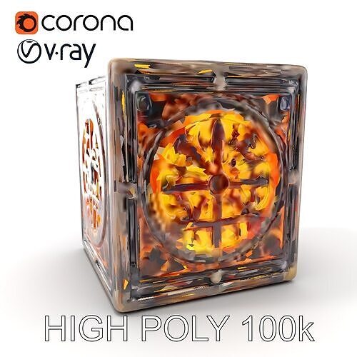 Steampunk Gear Cube Model Pack Low-poly 3D model