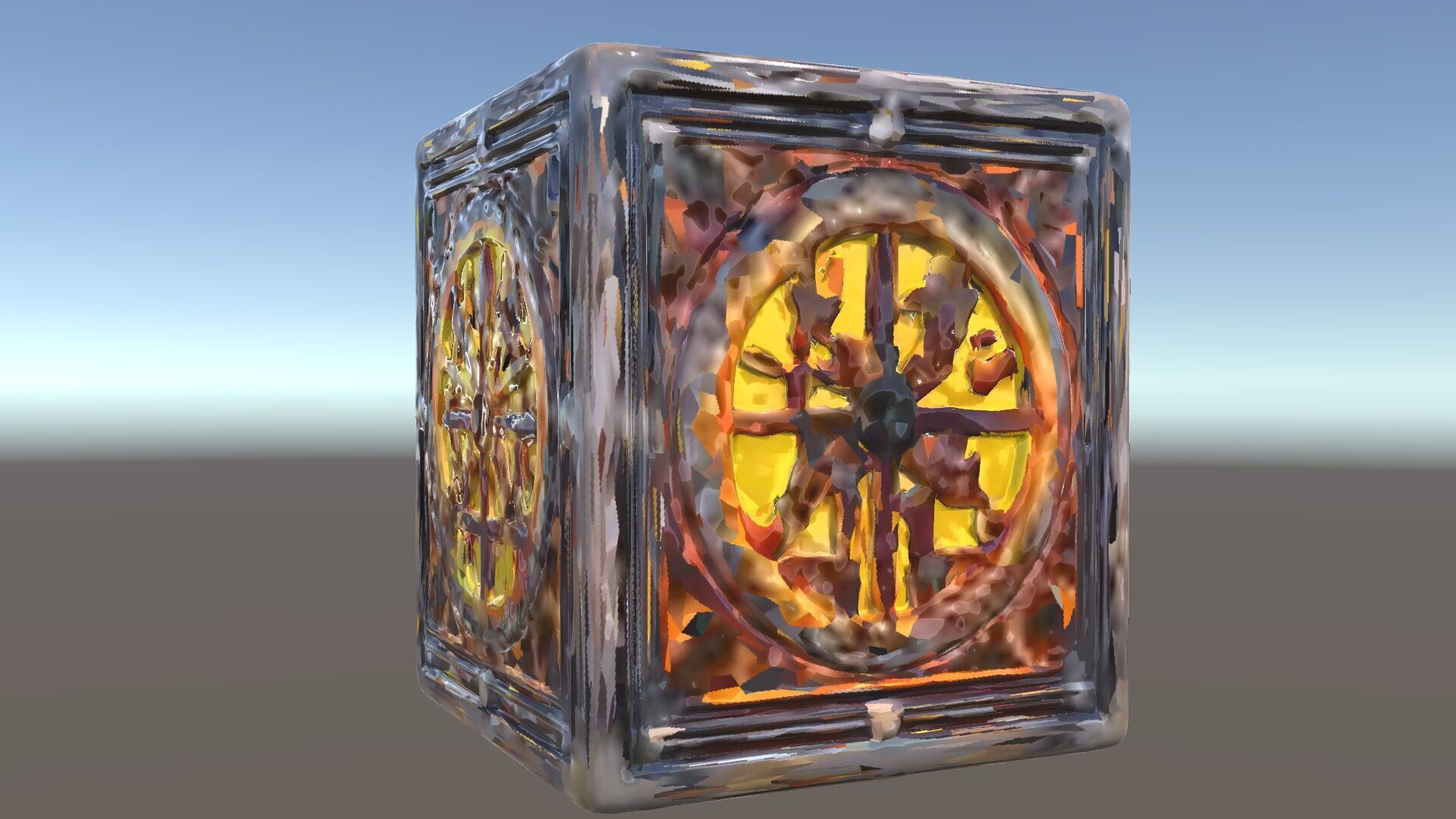 Steampunk Gear Cube Model Pack Low-poly 3D model_35