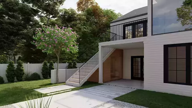 Garden Landscape 3D Model - SketchUp and Lumion Scene 3D model