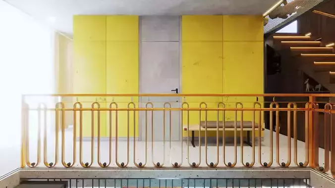 Modern Warm House 2 floor Interior