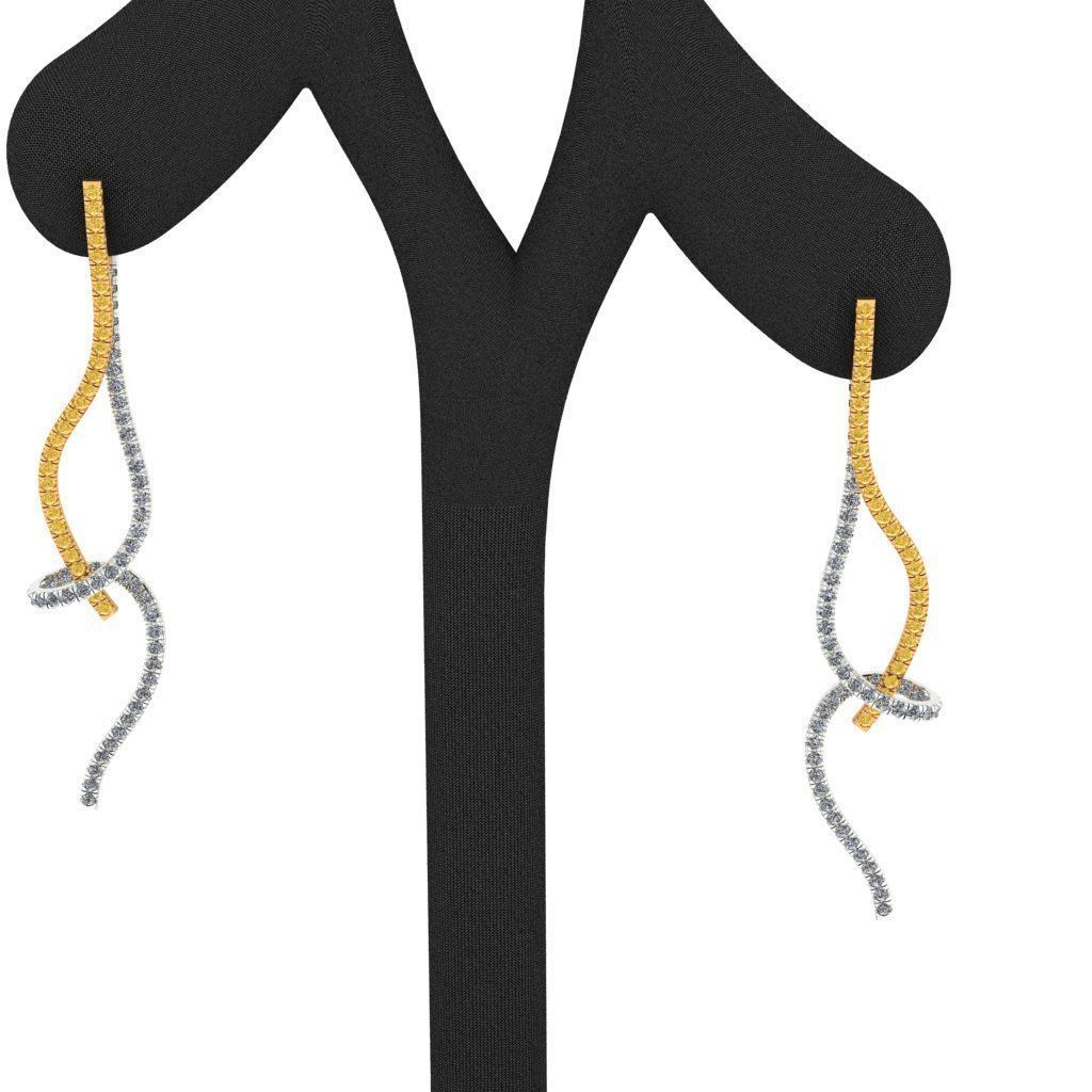 Spiral earrings 3D print model_1