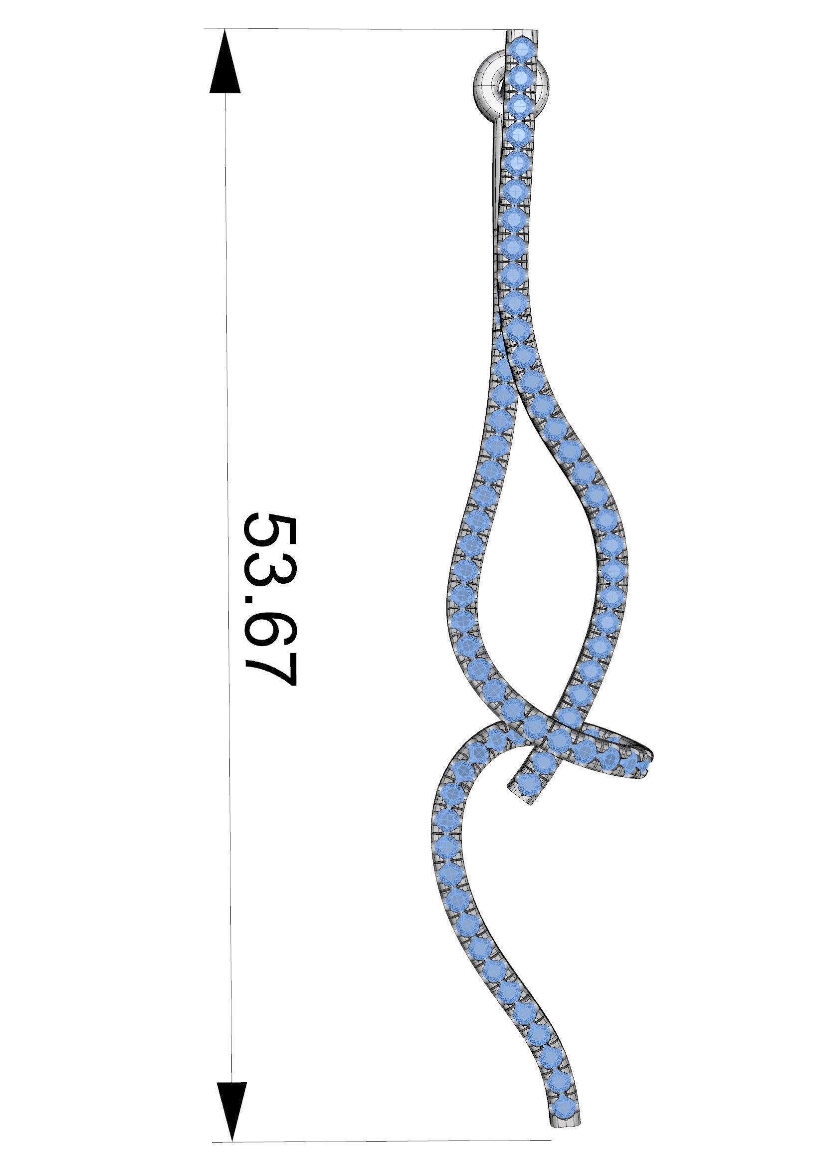 Spiral earrings 3D print model_5