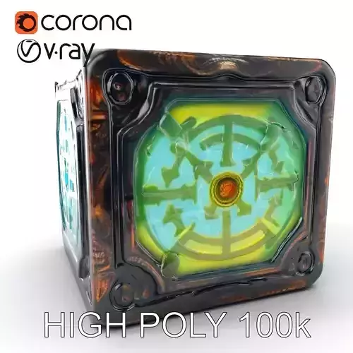 Mystical Artefact Cube Model Pack Low-poly 3D model