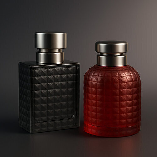 Luxury Perfume Bottle Pack Square  Round Glass Design Free 3D print model