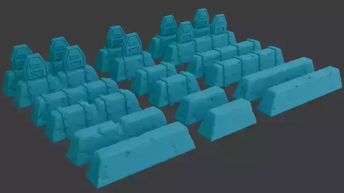 Imperial Barricades 18-Piece Set Grimdark Themed