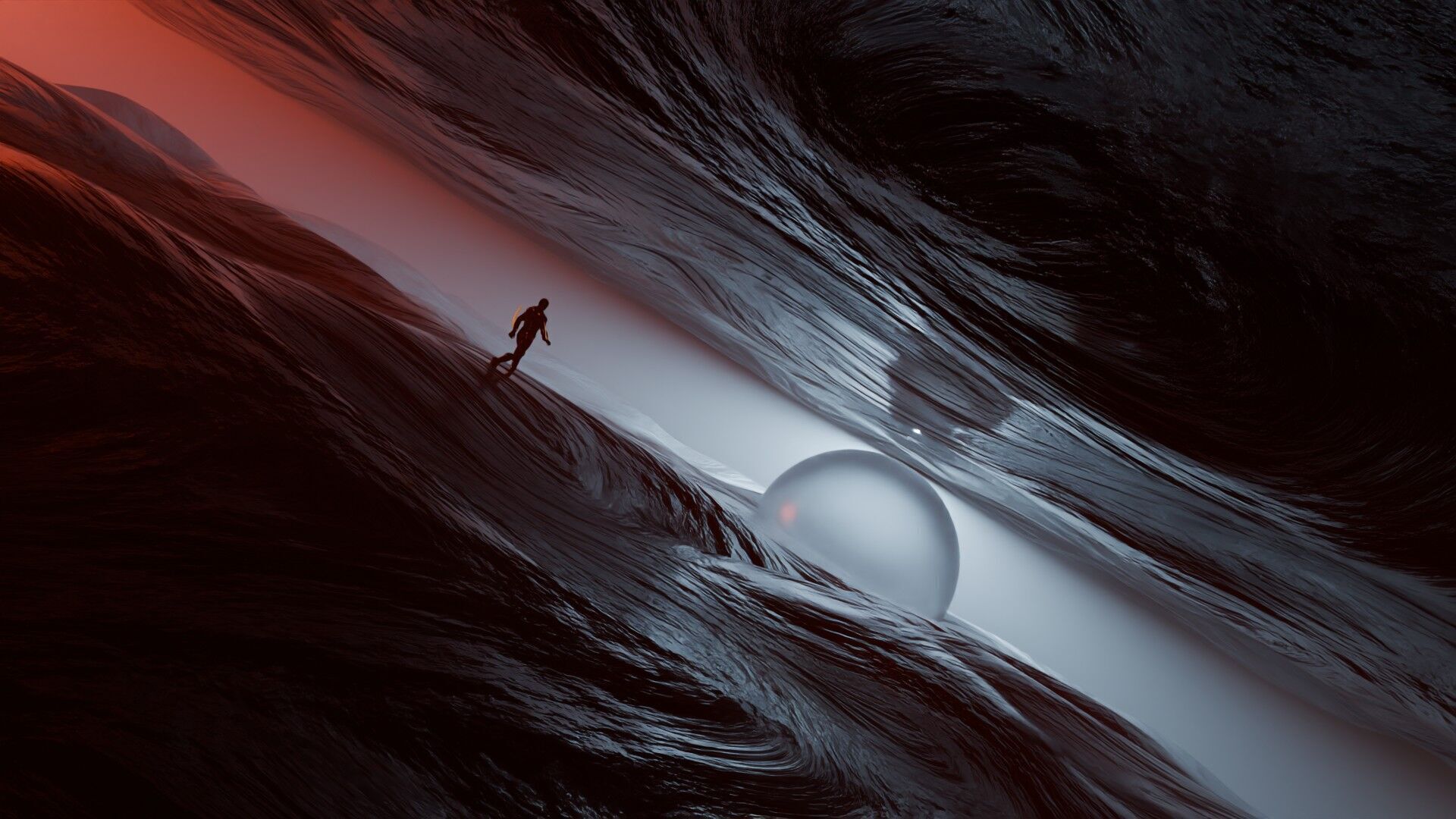 Animation Walking In a Sci-Fi Environment 3D model_4