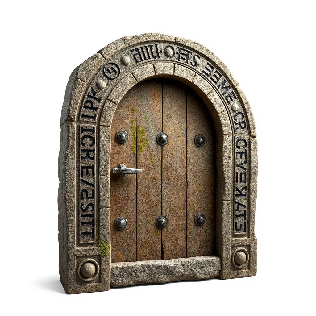 Fantasy Stone Door Model Pack Low-poly 3D model_3