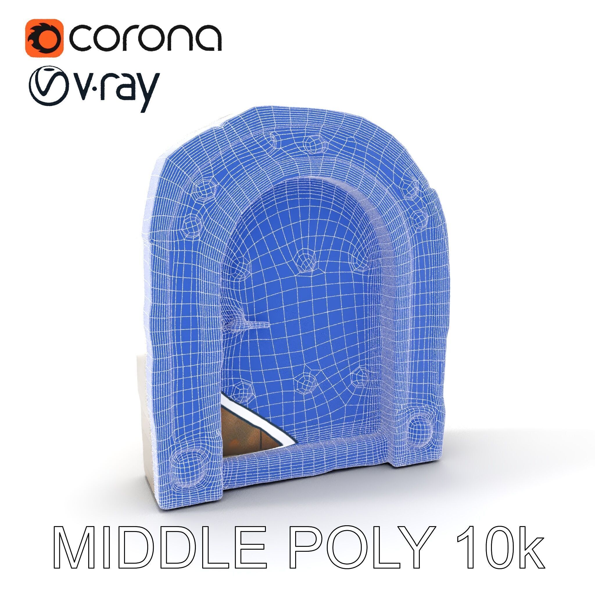 Fantasy Stone Door Model Pack Low-poly 3D model_17