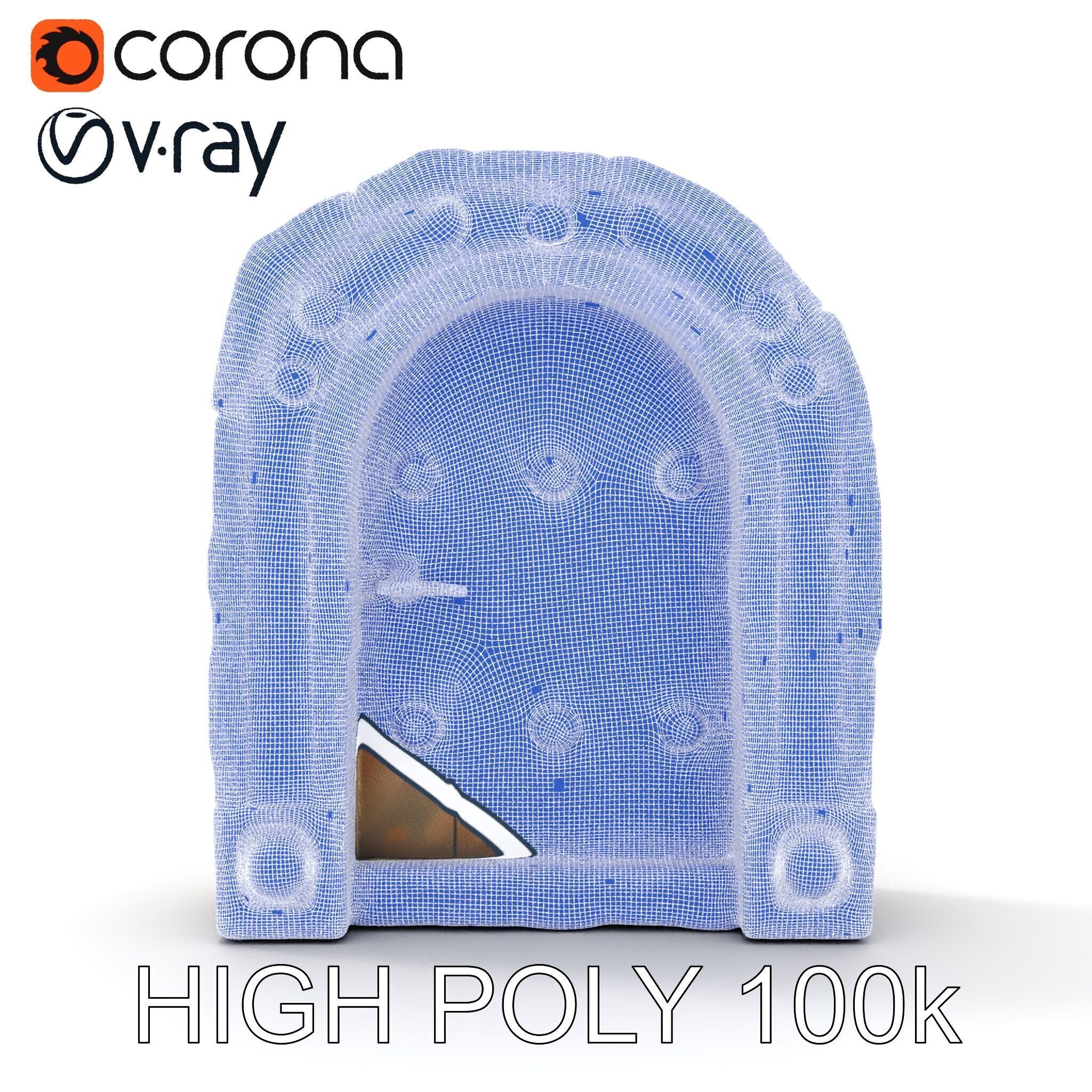 Fantasy Stone Door Model Pack Low-poly 3D model_33