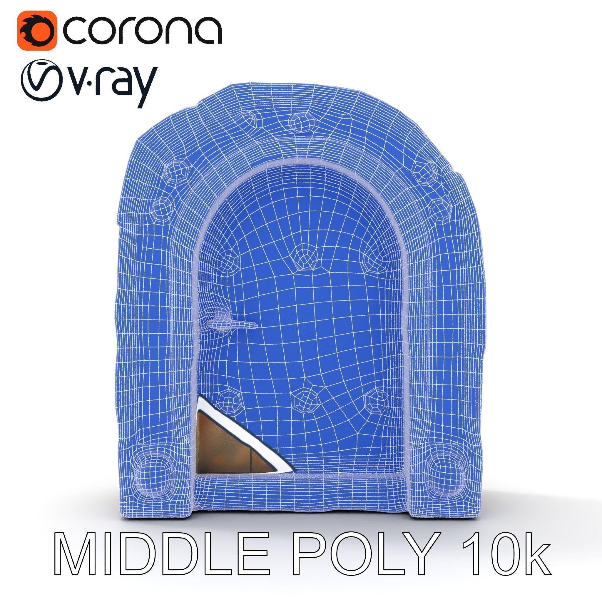 Fantasy Stone Door Model Pack Low-poly 3D model_28