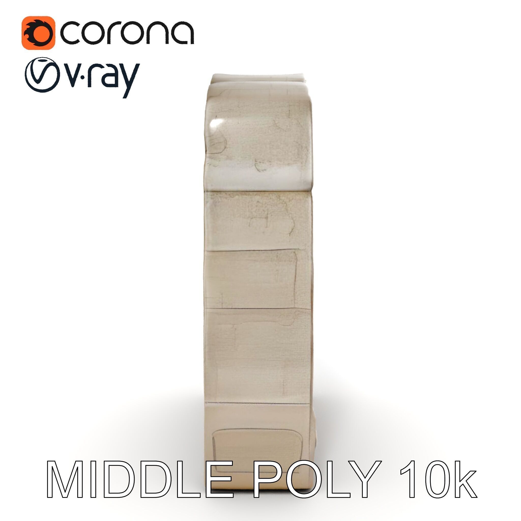 Fantasy Stone Door Model Pack Low-poly 3D model_20