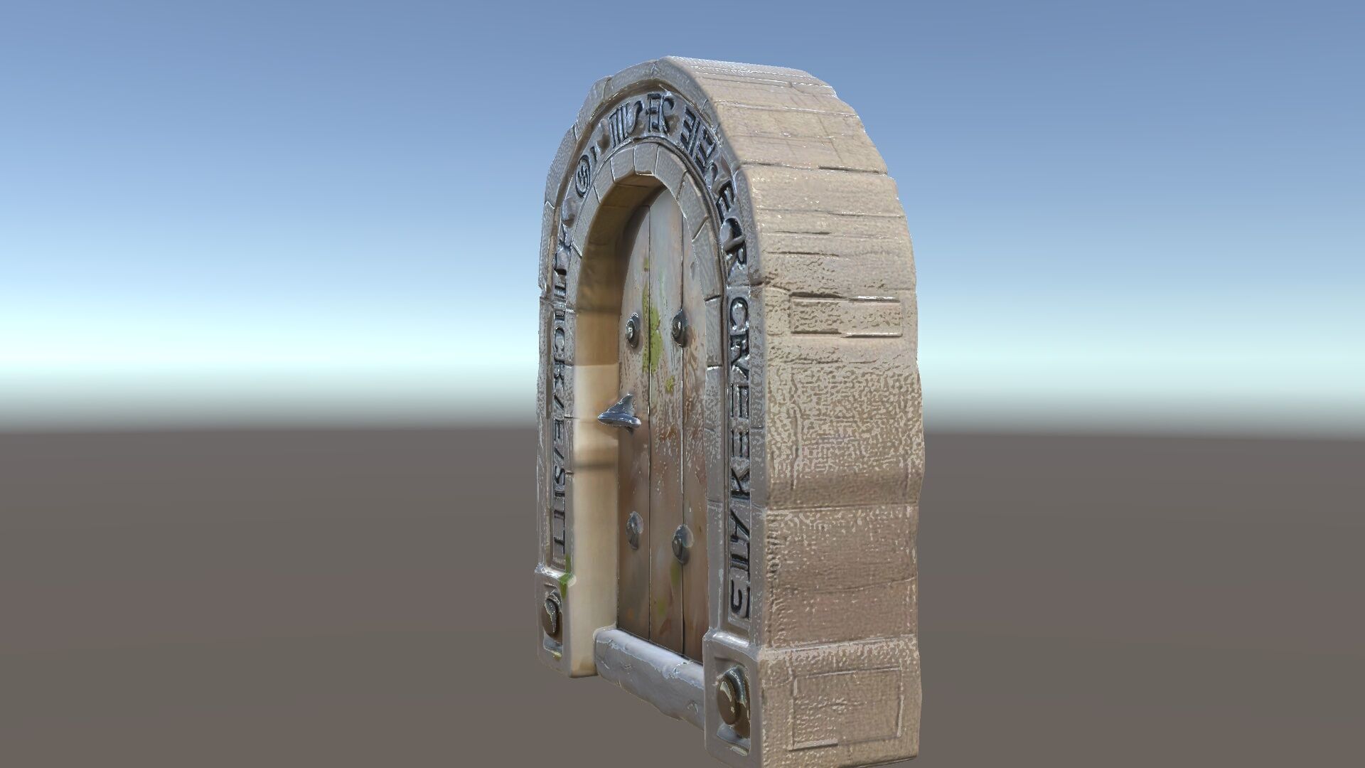 Fantasy Stone Door Model Pack Low-poly 3D model_6