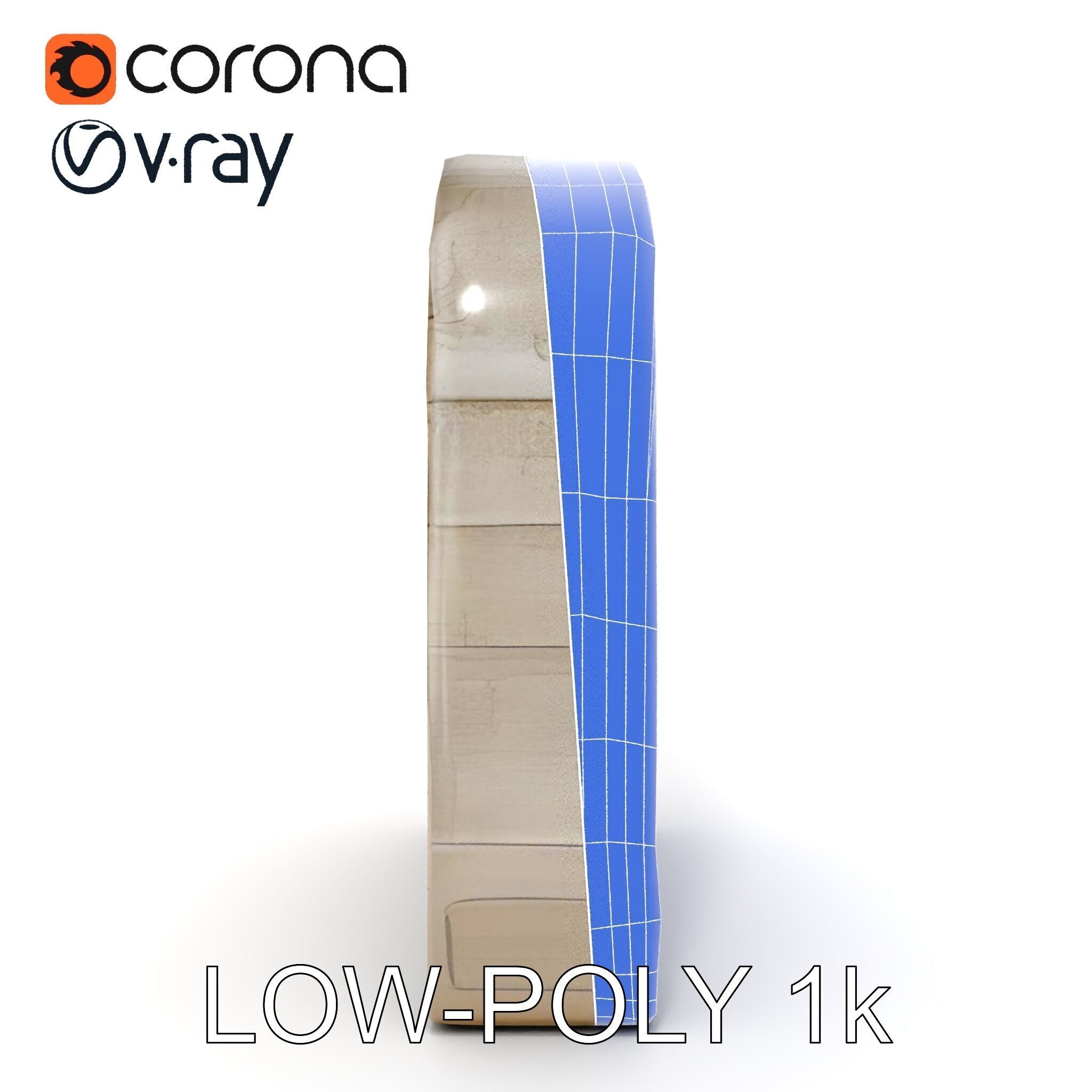 Fantasy Stone Door Model Pack Low-poly 3D model_15