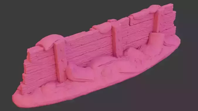 Wooden Barricades Terrain 3 Piece Set Grimdark Themed 28mm