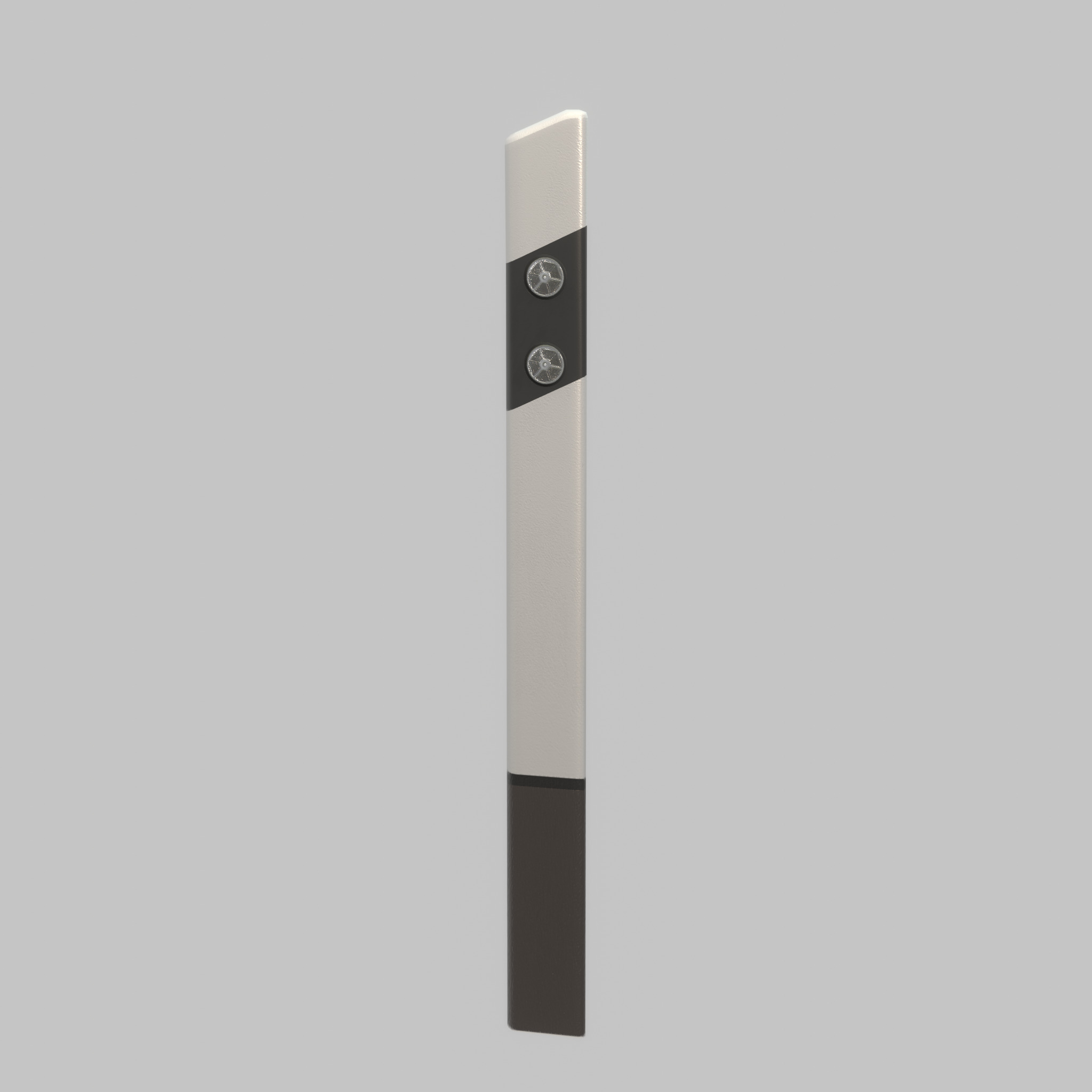 Delineator posts with white reflectors R Low-poly 3D model_44