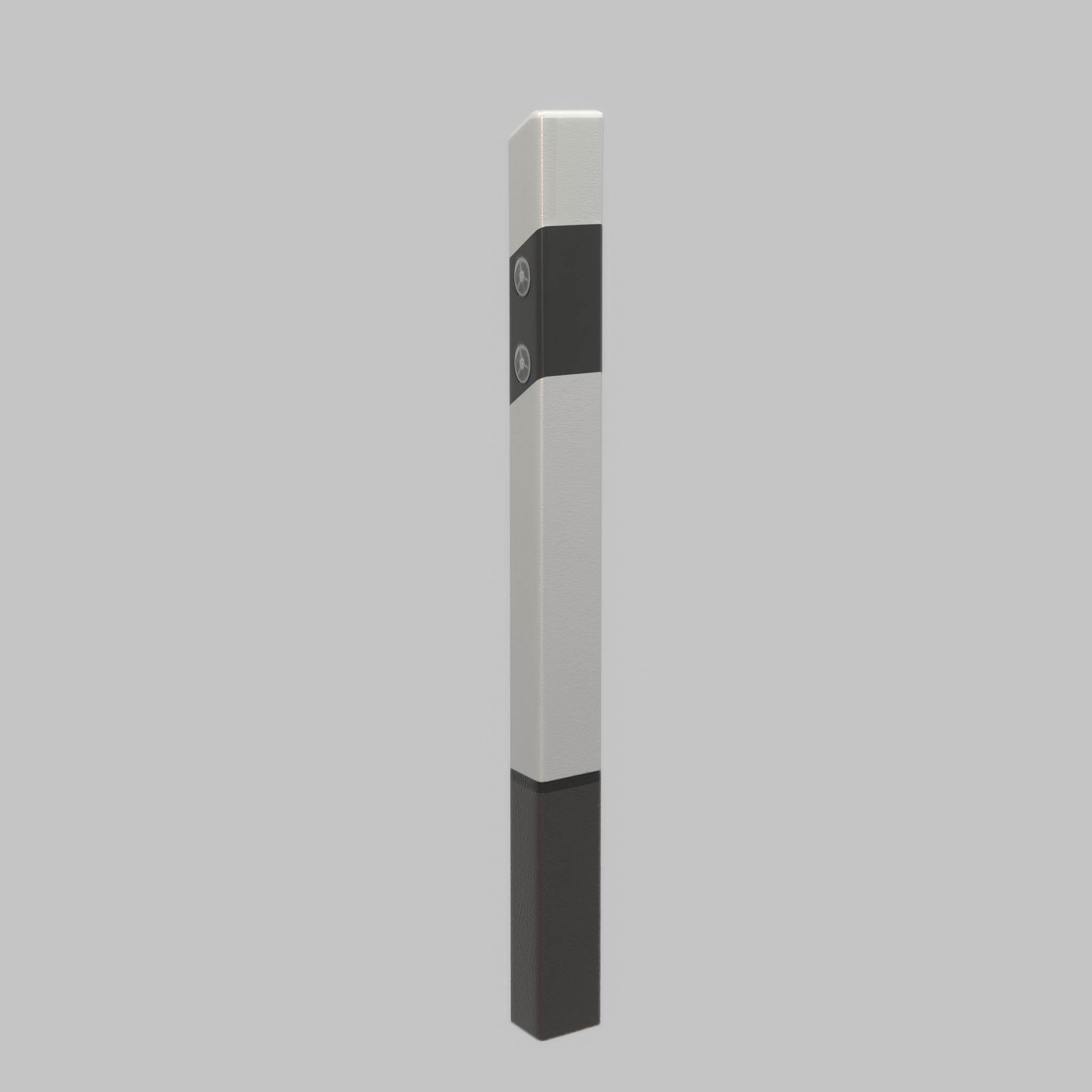 Delineator posts with white reflectors R Low-poly 3D model_55