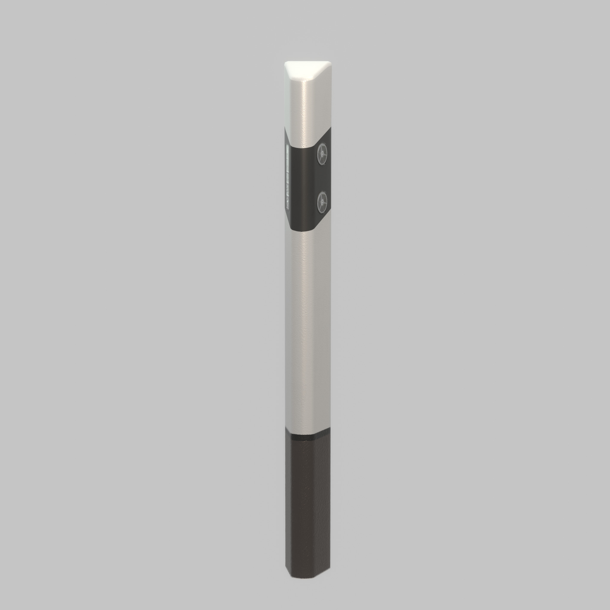 Delineator posts with white reflectors R Low-poly 3D model_43