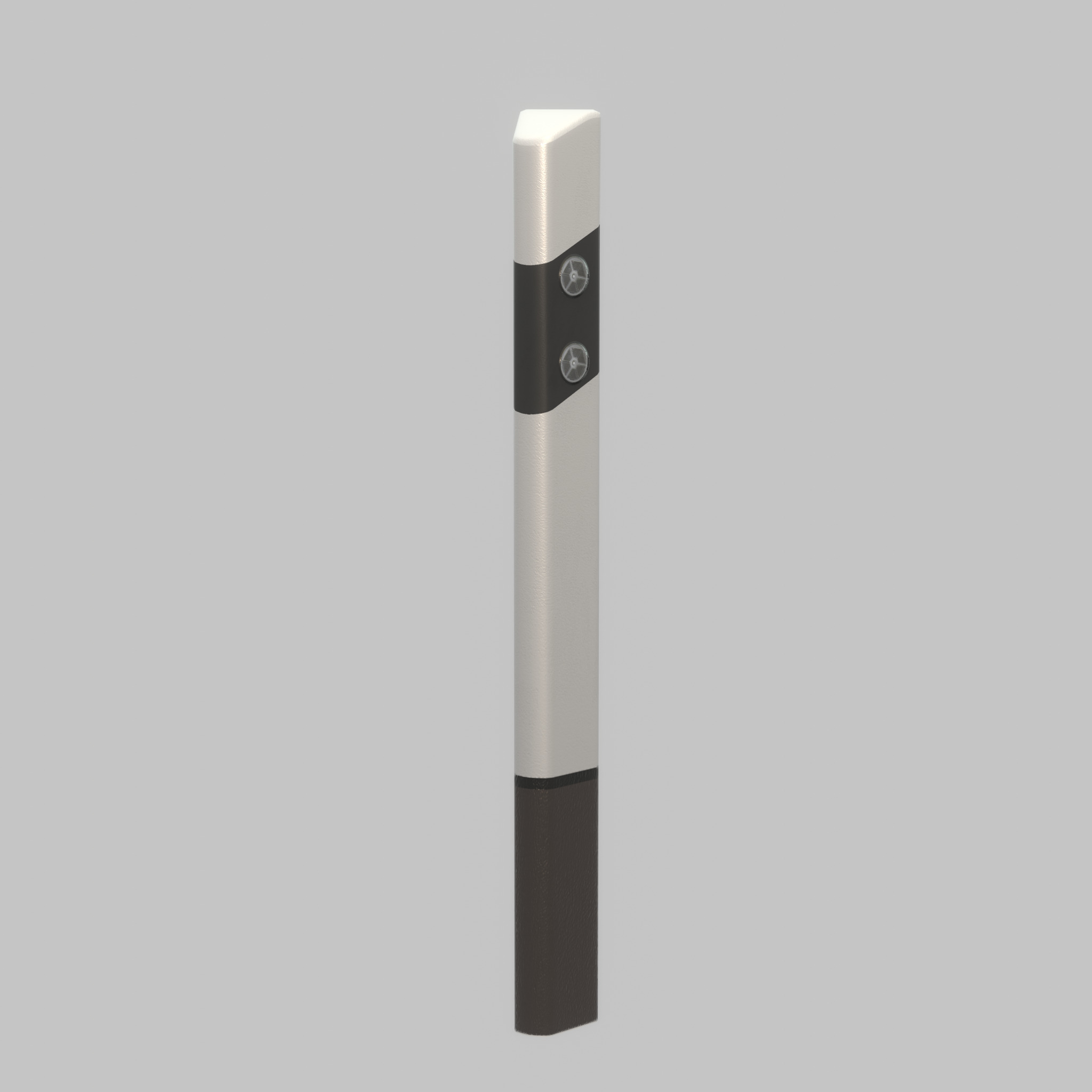 Delineator posts with white reflectors R Low-poly 3D model_67