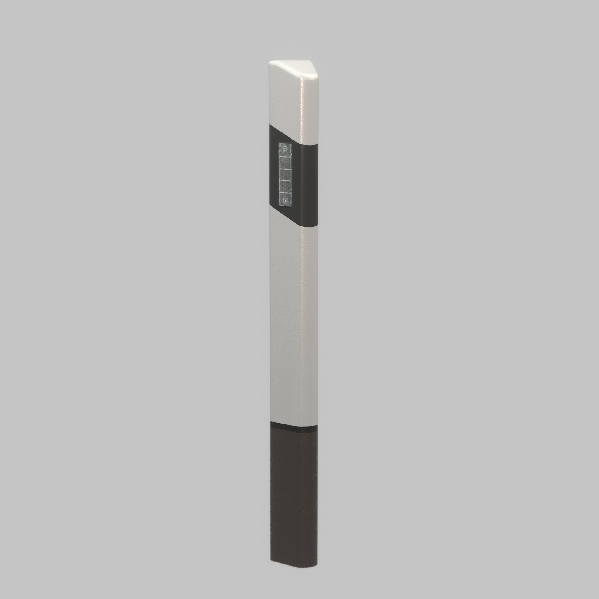 Delineator posts with white reflectors R Low-poly 3D model_57