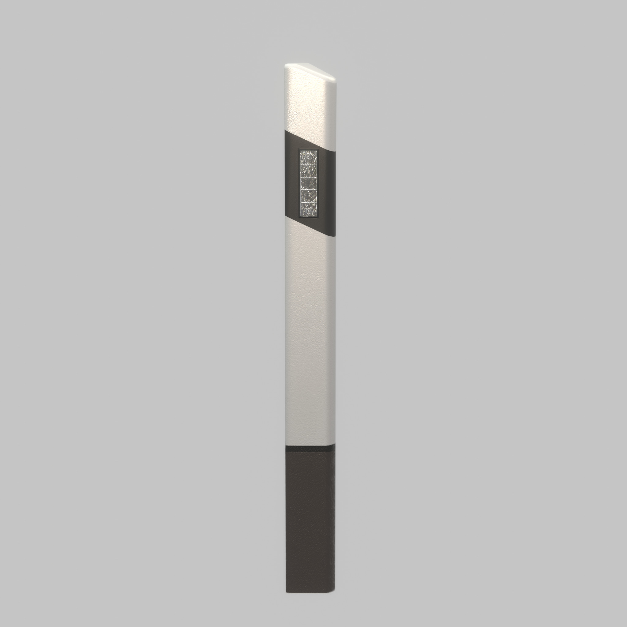 Delineator posts with white reflectors R Low-poly 3D model_31