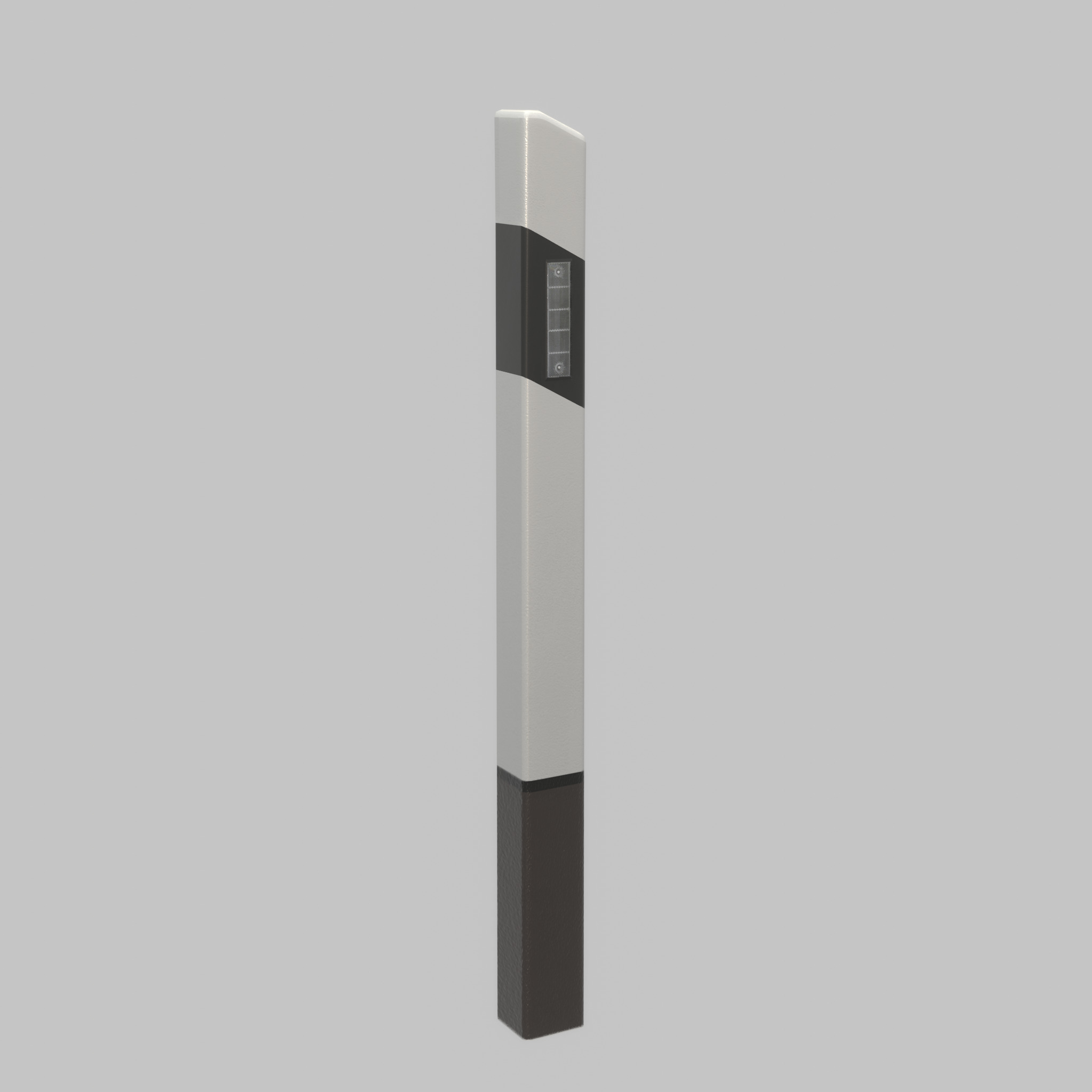 Delineator posts with white reflectors R Low-poly 3D model_61