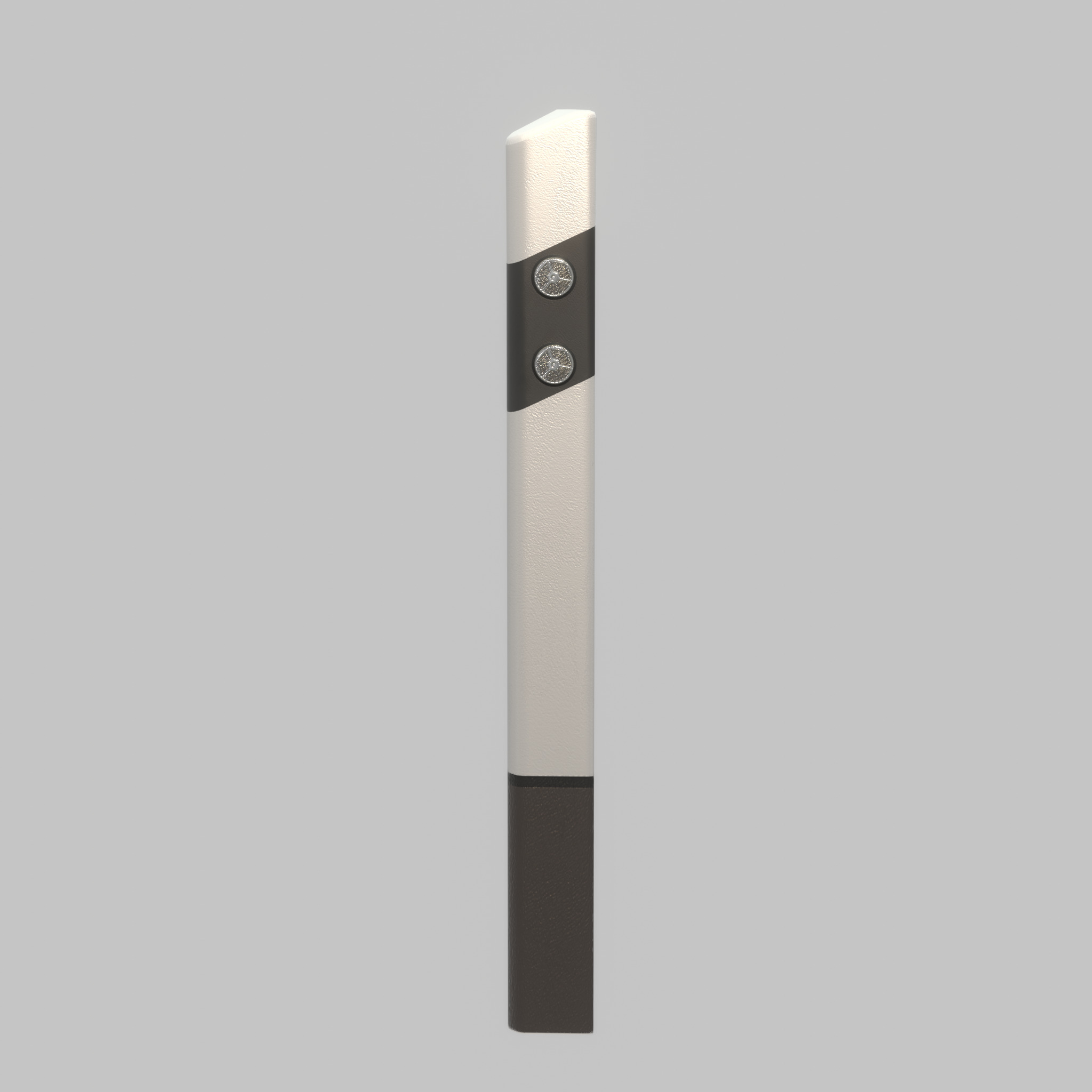 Delineator posts with white reflectors R Low-poly 3D model_35