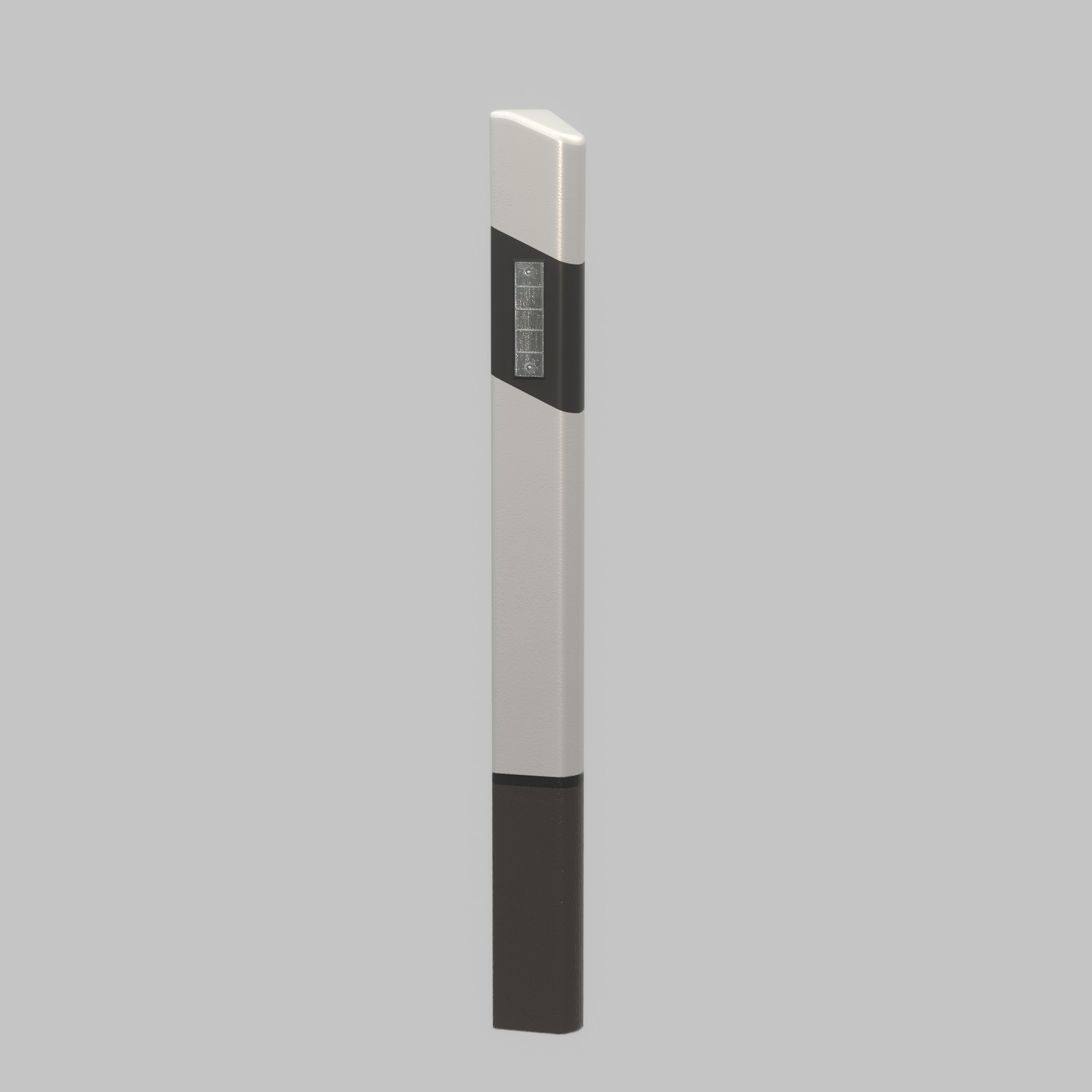 Delineator posts with white reflectors R Low-poly 3D model_32