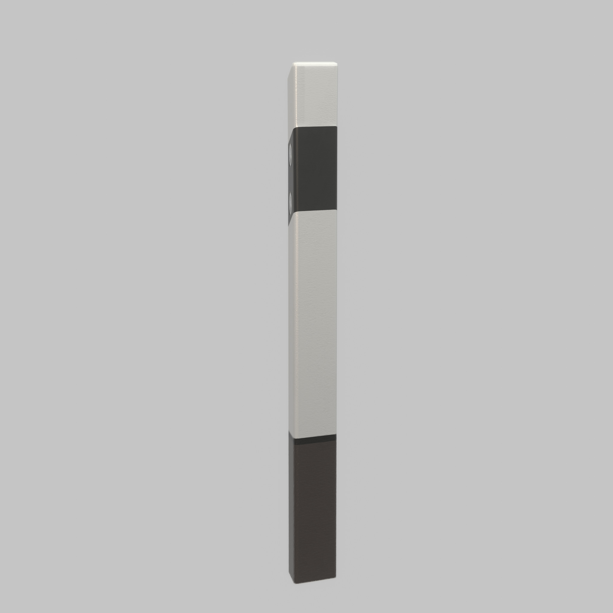 Delineator posts with white reflectors R Low-poly 3D model_28
