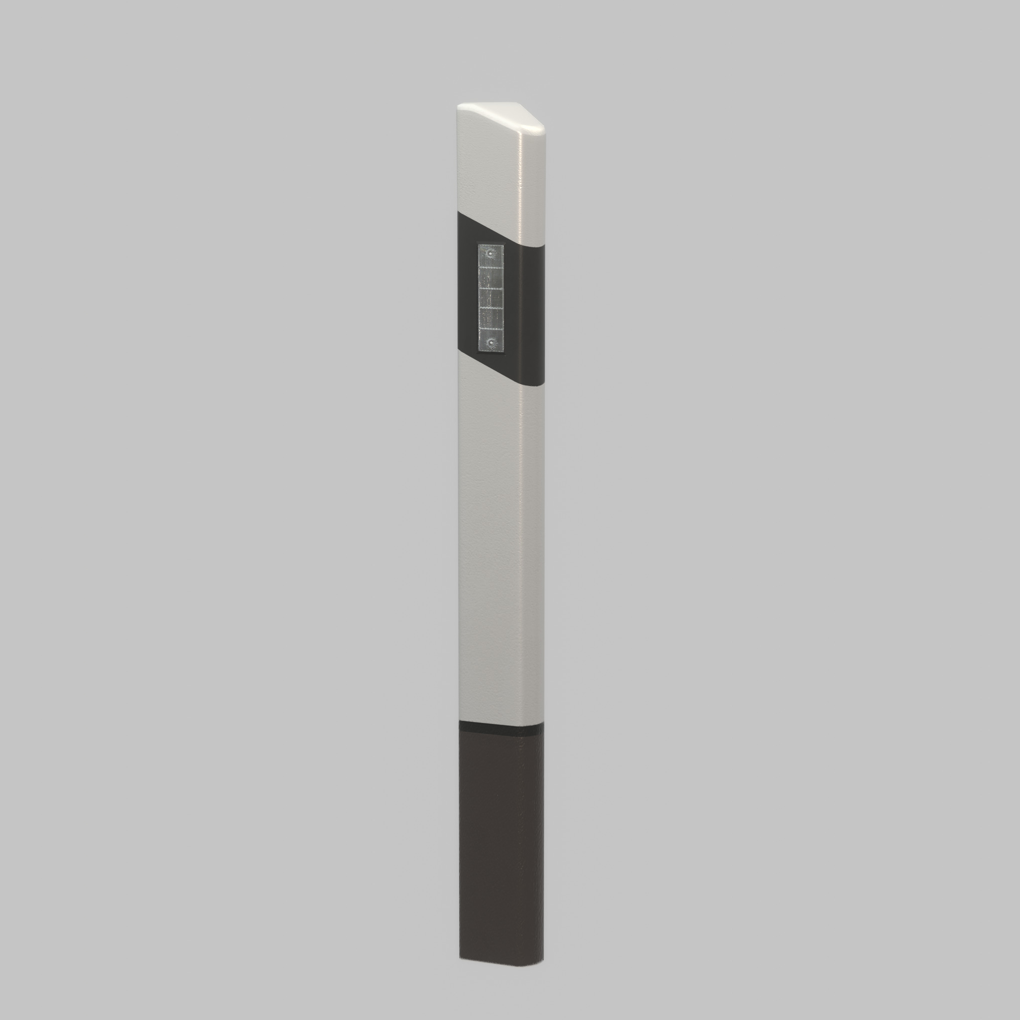 Delineator posts with white reflectors R Low-poly 3D model_24
