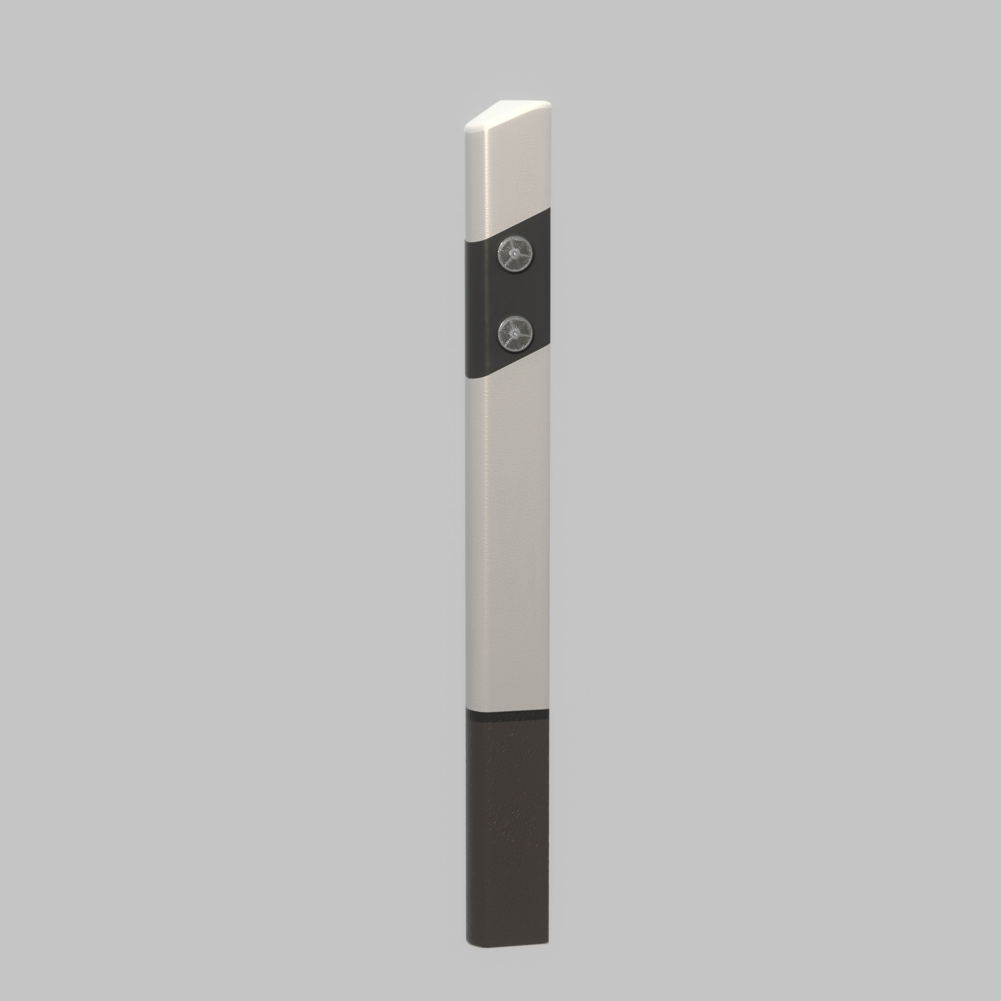 Delineator posts with white reflectors R Low-poly 3D model_53