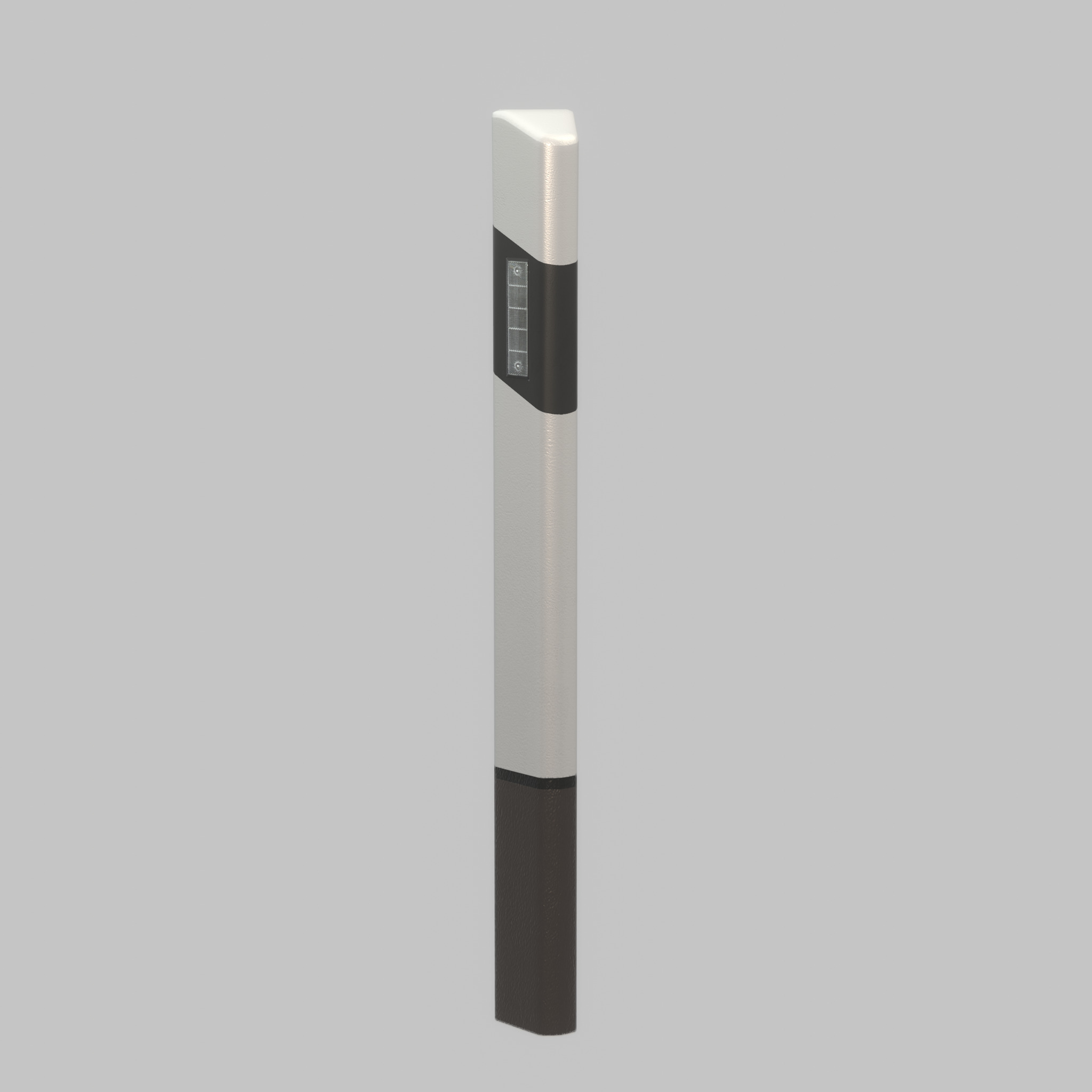 Delineator posts with white reflectors R Low-poly 3D model_42