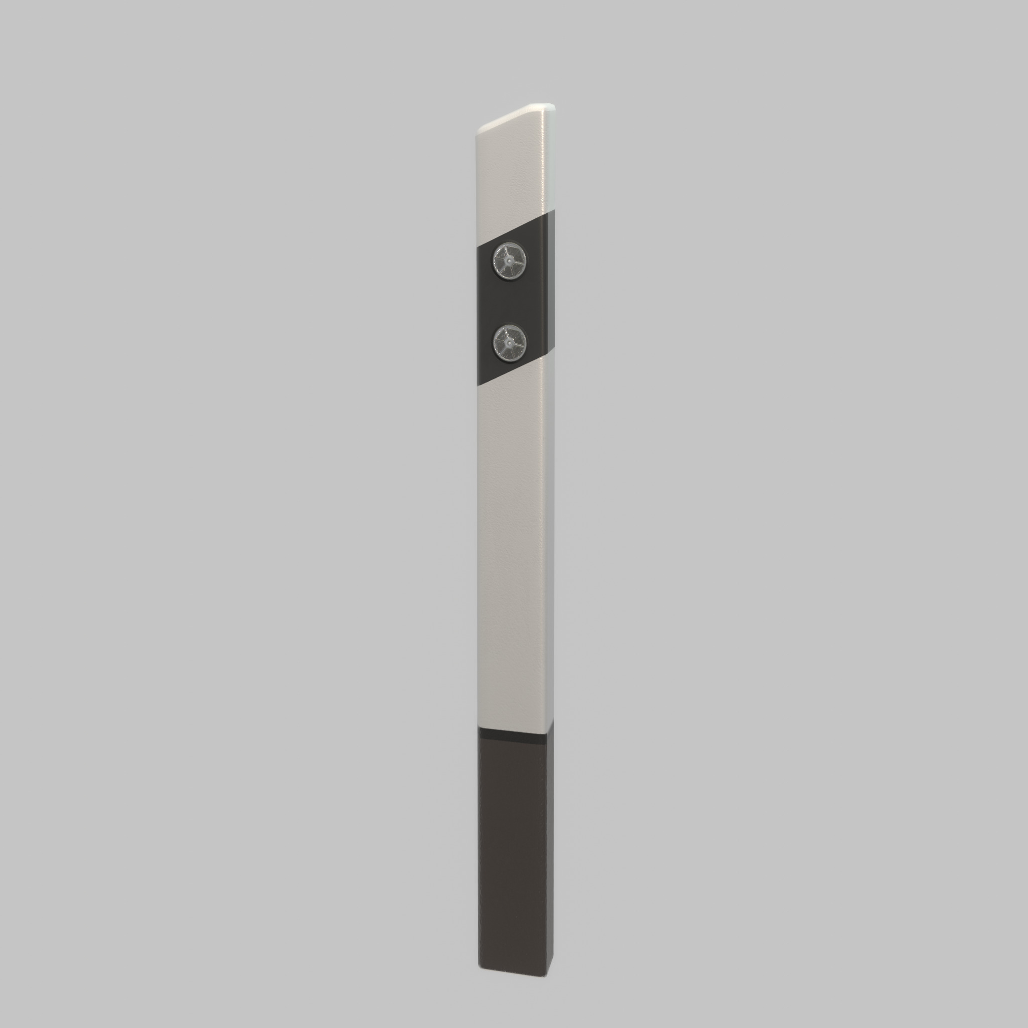 Delineator posts with white reflectors R Low-poly 3D model_23